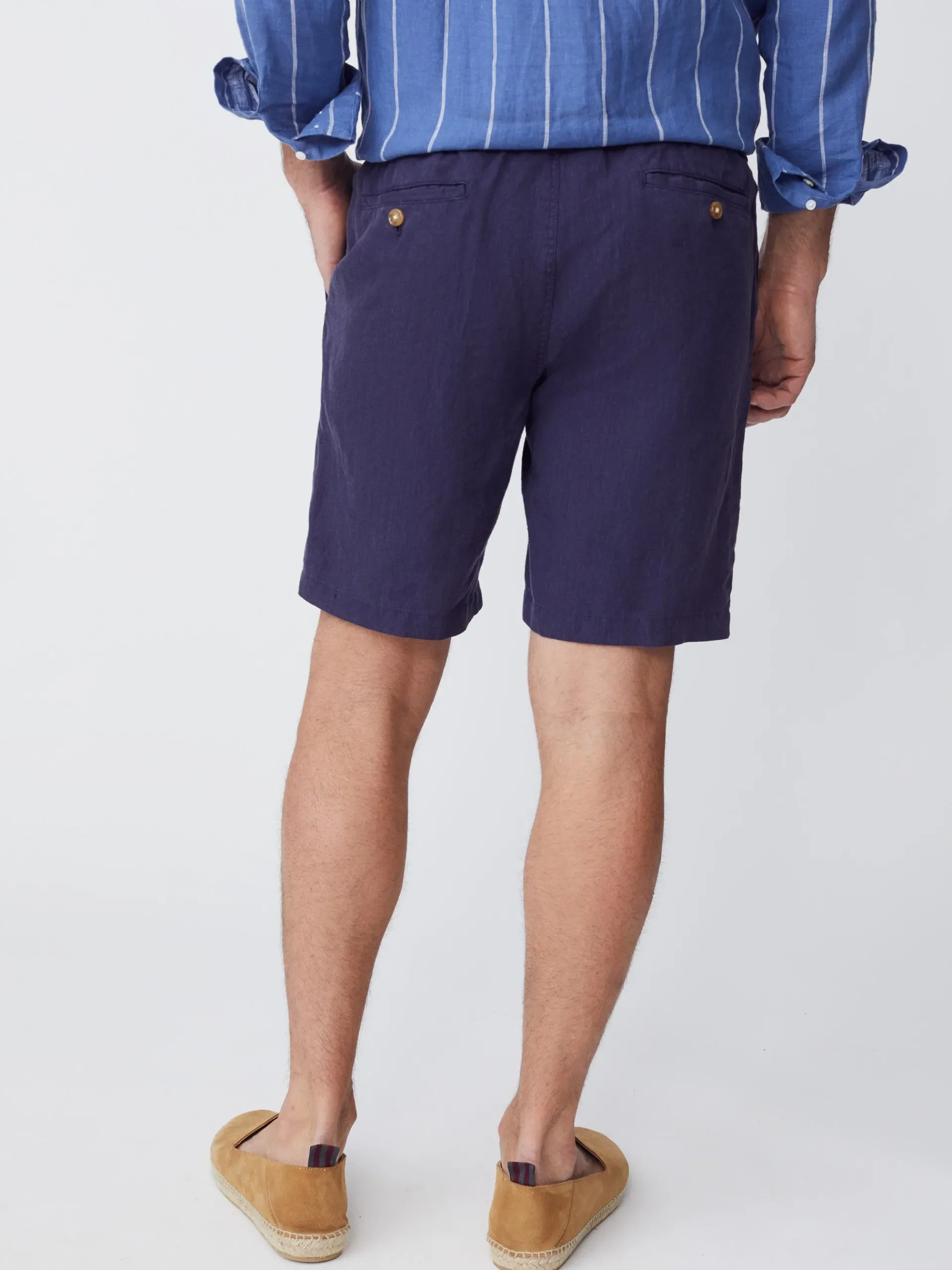 J.McLaughlin Griffin 7" Linen Shorts- Shorts