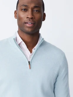 J.McLaughlin Henry Cashmere 1/4 Zip- Sweaters