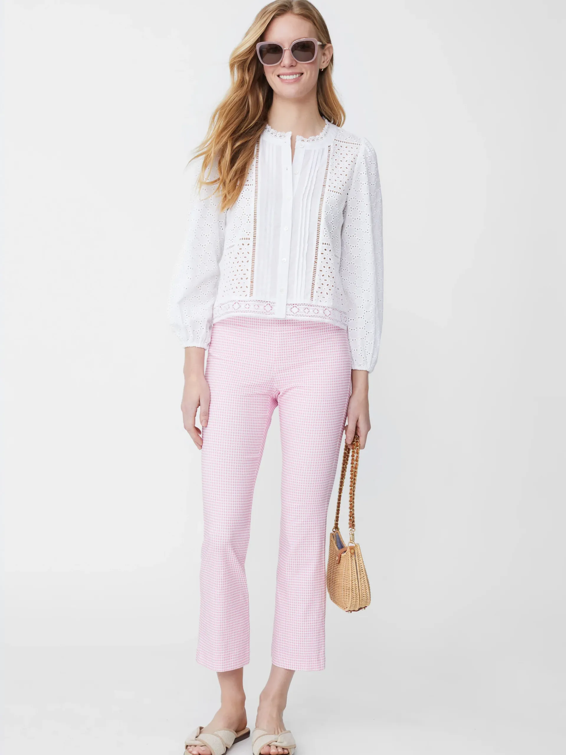 J.McLaughlin Ivy Pants In Cabana Gingham-Women Pants