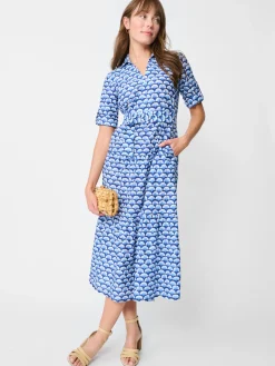 J.McLaughlin Janelle Silk Dress In Gingko Mosaic-Women Dresses