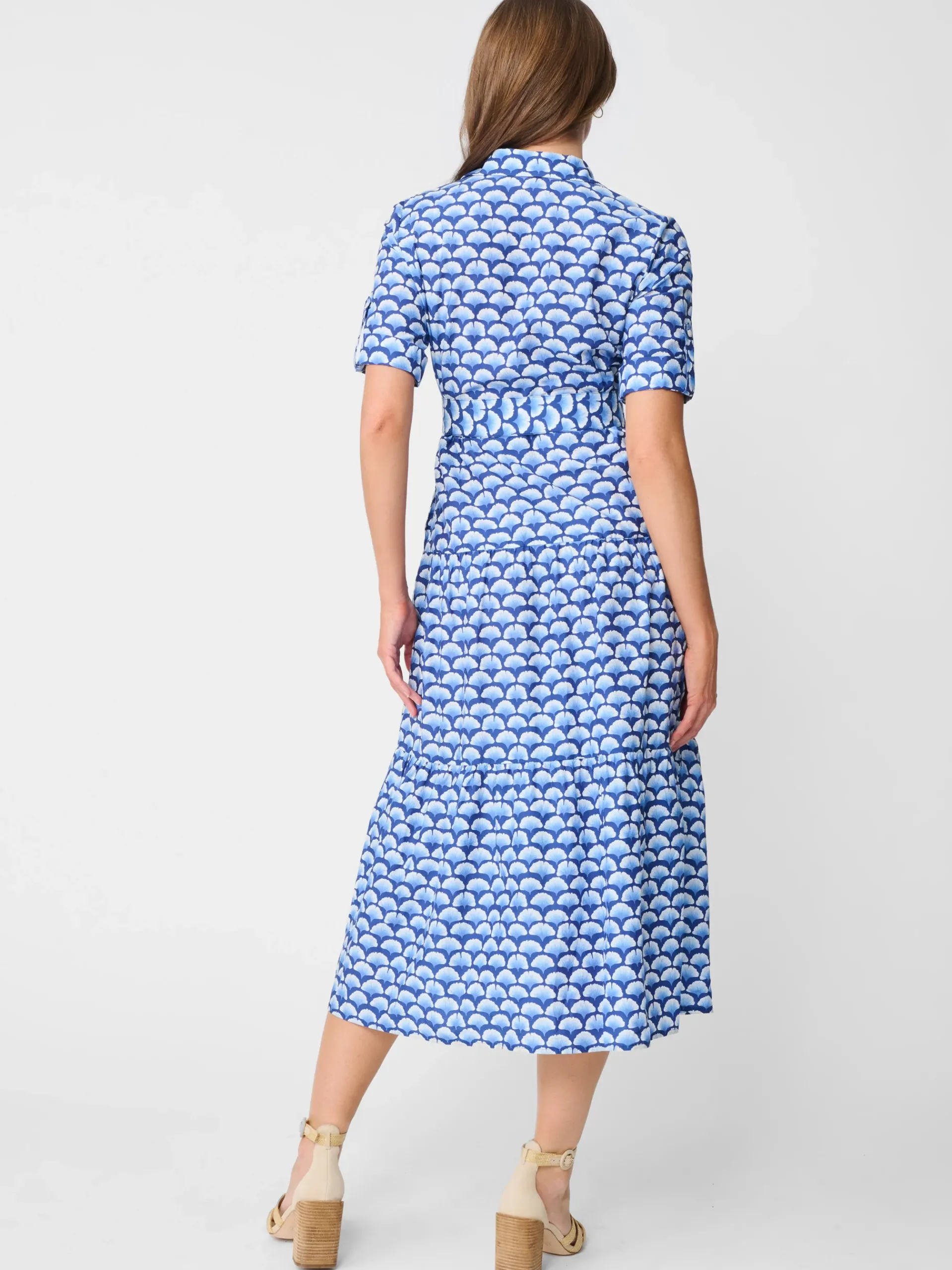 J.McLaughlin Janelle Silk Dress In Gingko Mosaic-Women Dresses