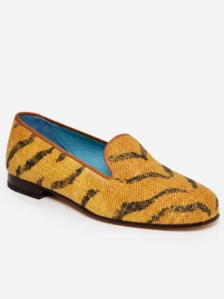 J.McLaughlin J.McL X Stubbs Wootton Printed Slippers In Tiger- Shoes & Accessories|Loafers