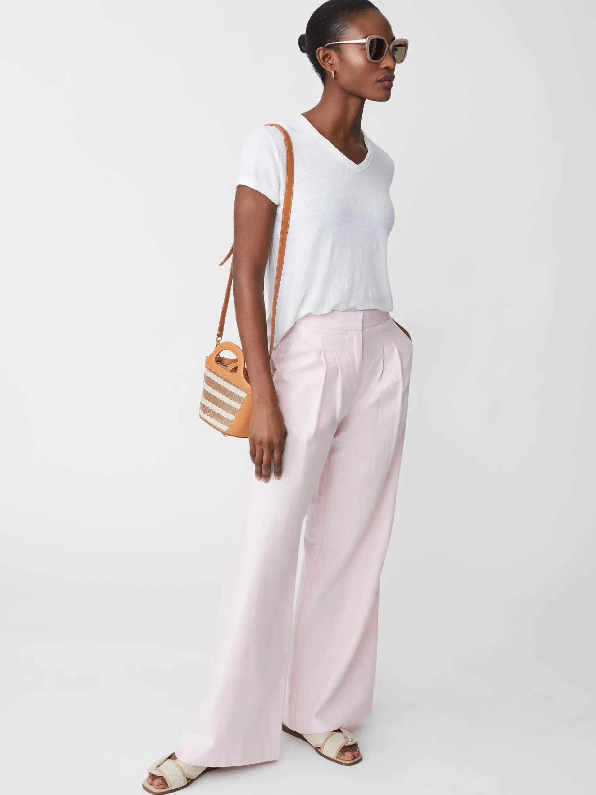 J.McLaughlin Kacey Linen Tee-Women Tops|Tees