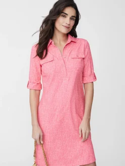 J.McLaughlin Lawrence Dress In Cross Hachure-Women Dresses