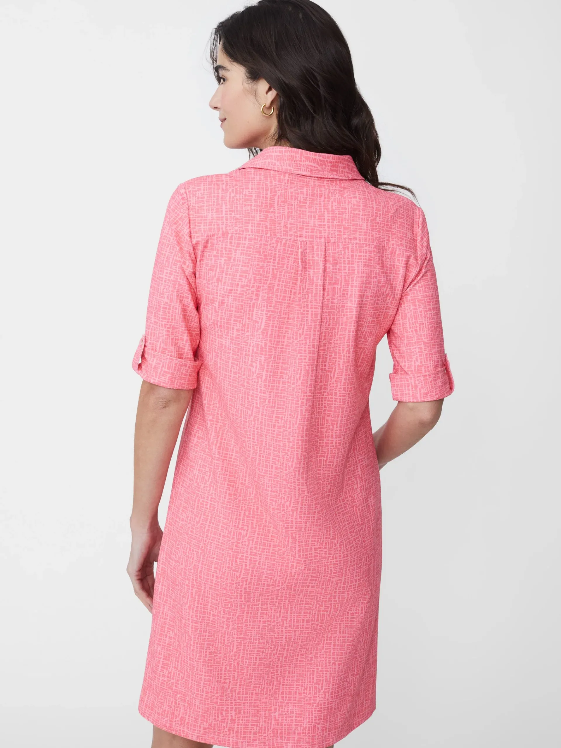 J.McLaughlin Lawrence Dress In Cross Hachure-Women Dresses