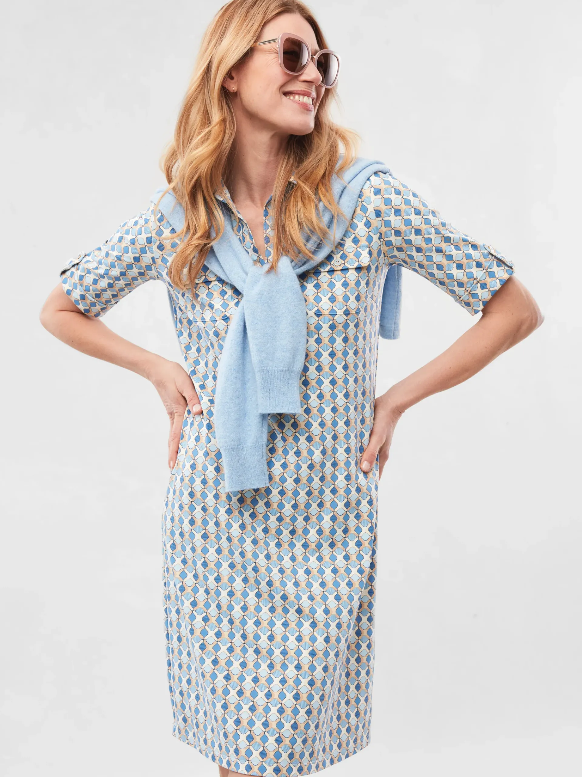 J.McLaughlin Lawrence Dress In Hexcomb-Women Dresses