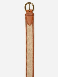 J.McLaughlin Leopold Linen Belt- Shoes & Accessories|Belts