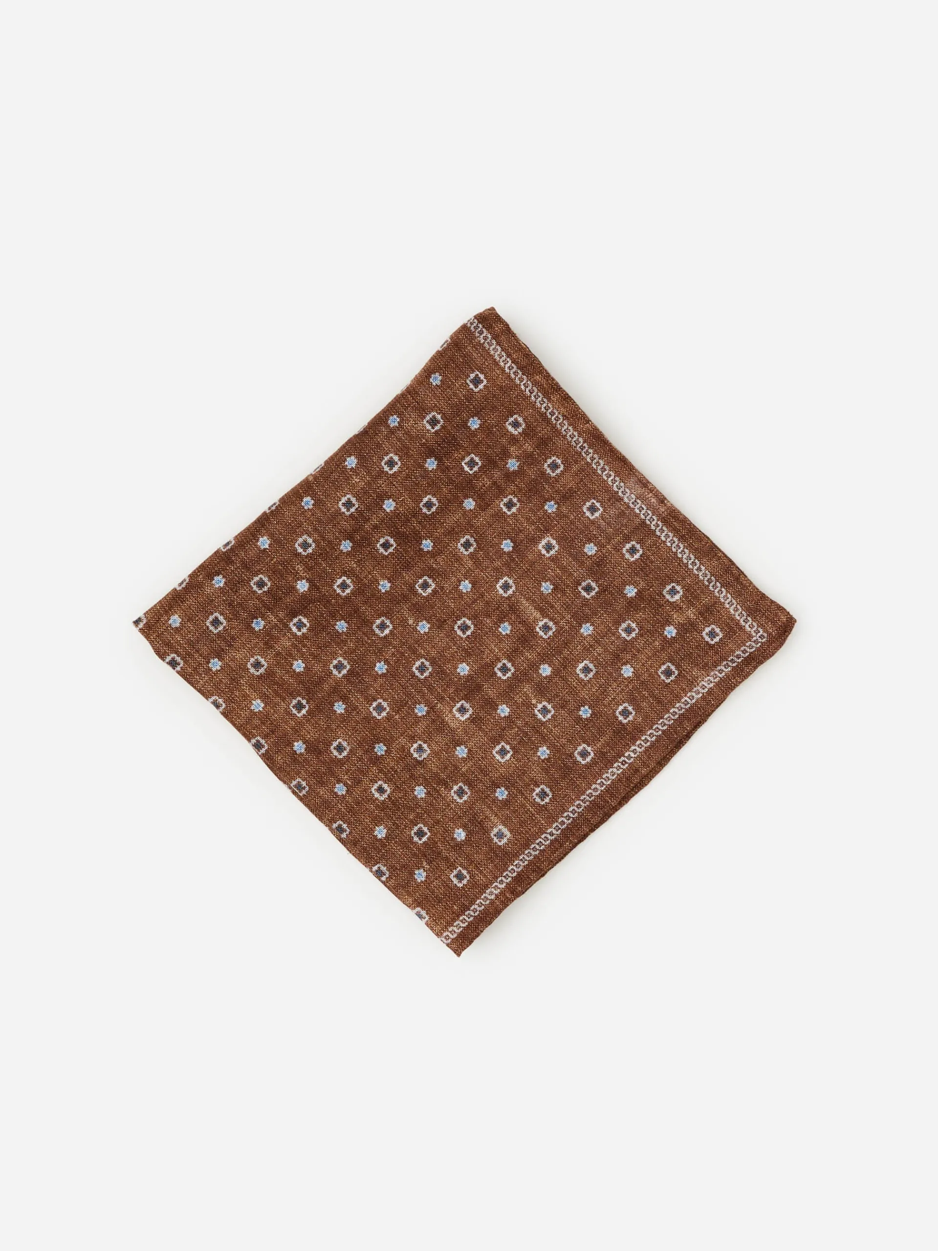 J.McLaughlin Linen Pocket Square In Floral Dots- Shoes & Accessories|Pocket Squares