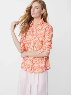 J.McLaughlin Lois Linen Shirt In Bloomsbury-Women Tops