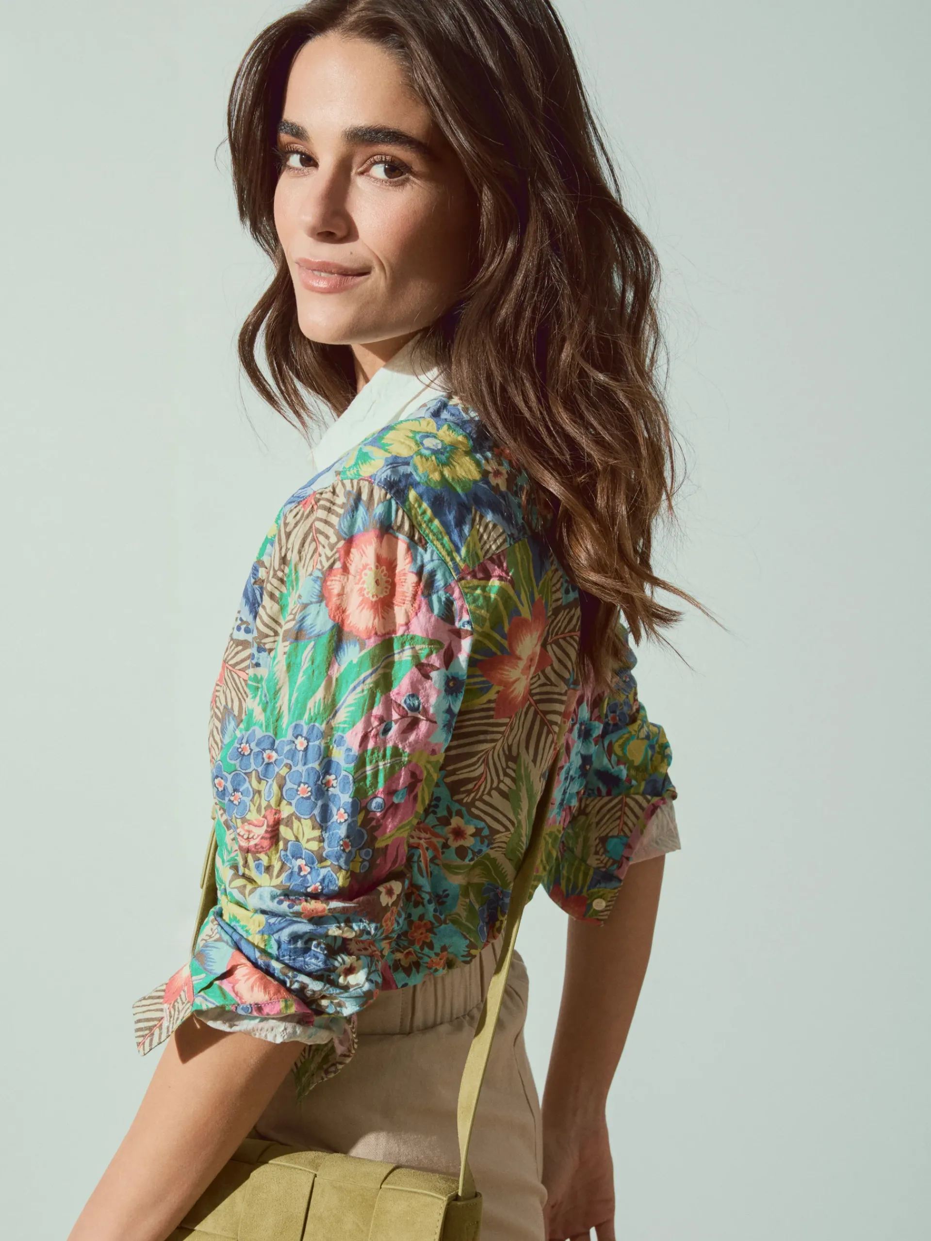 J.McLaughlin Lois Shirt In Paradise Breeze-Women Tops