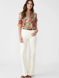 J.McLaughlin Lois Shirt In Terra Blossom Geo-Women Tops