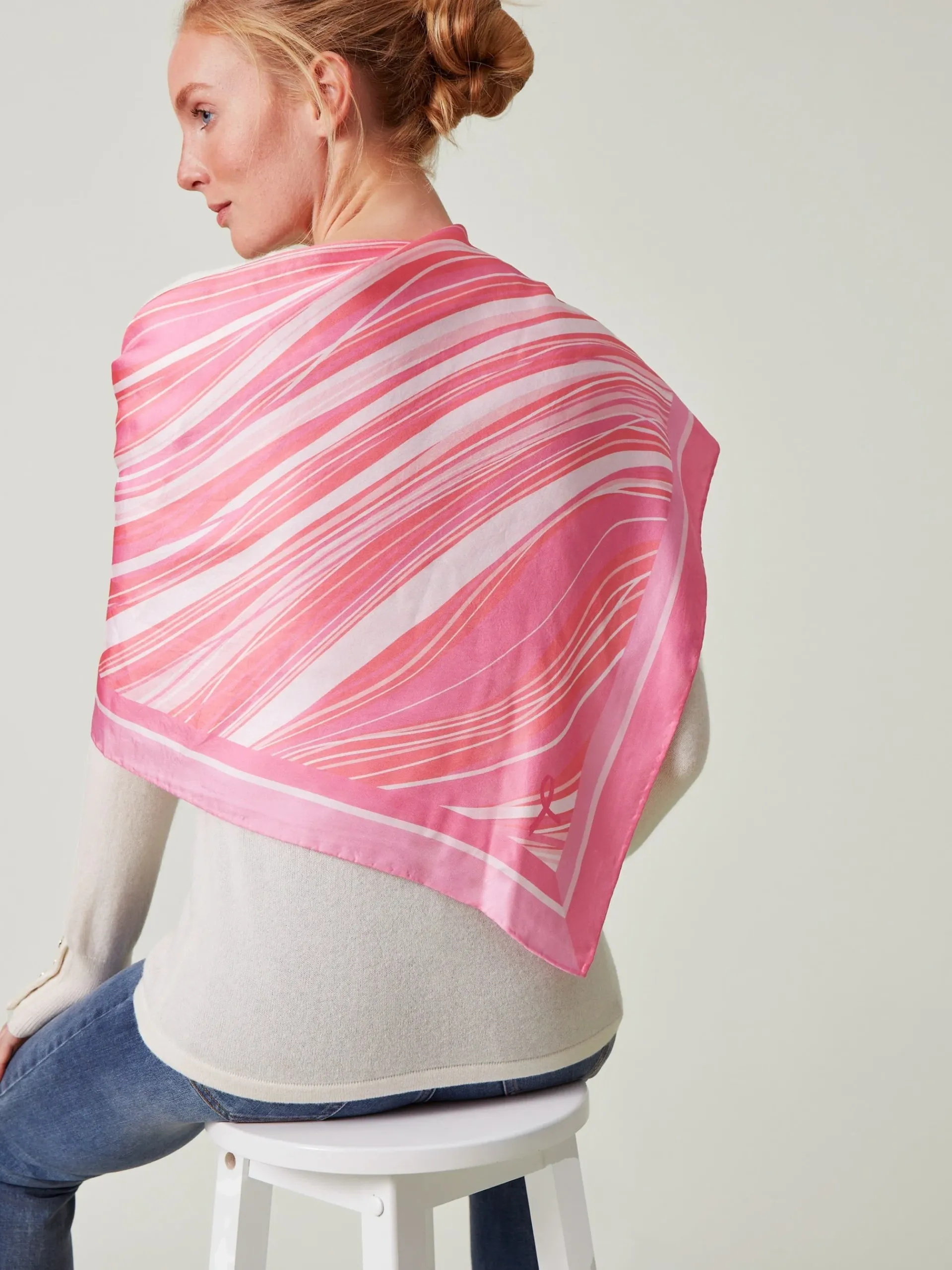 J.McLaughlin Mabel Silk Scarf In Weaver Square-Women Shoes & Accessories|Scarves