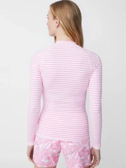 J.McLaughlin Mckenzie Rash Guard In Mini Bangle Stripe-Women Swim
