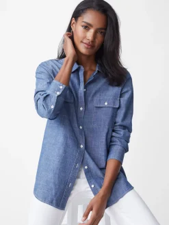 J.McLaughlin Miris Chambray Shirt-Women Tops