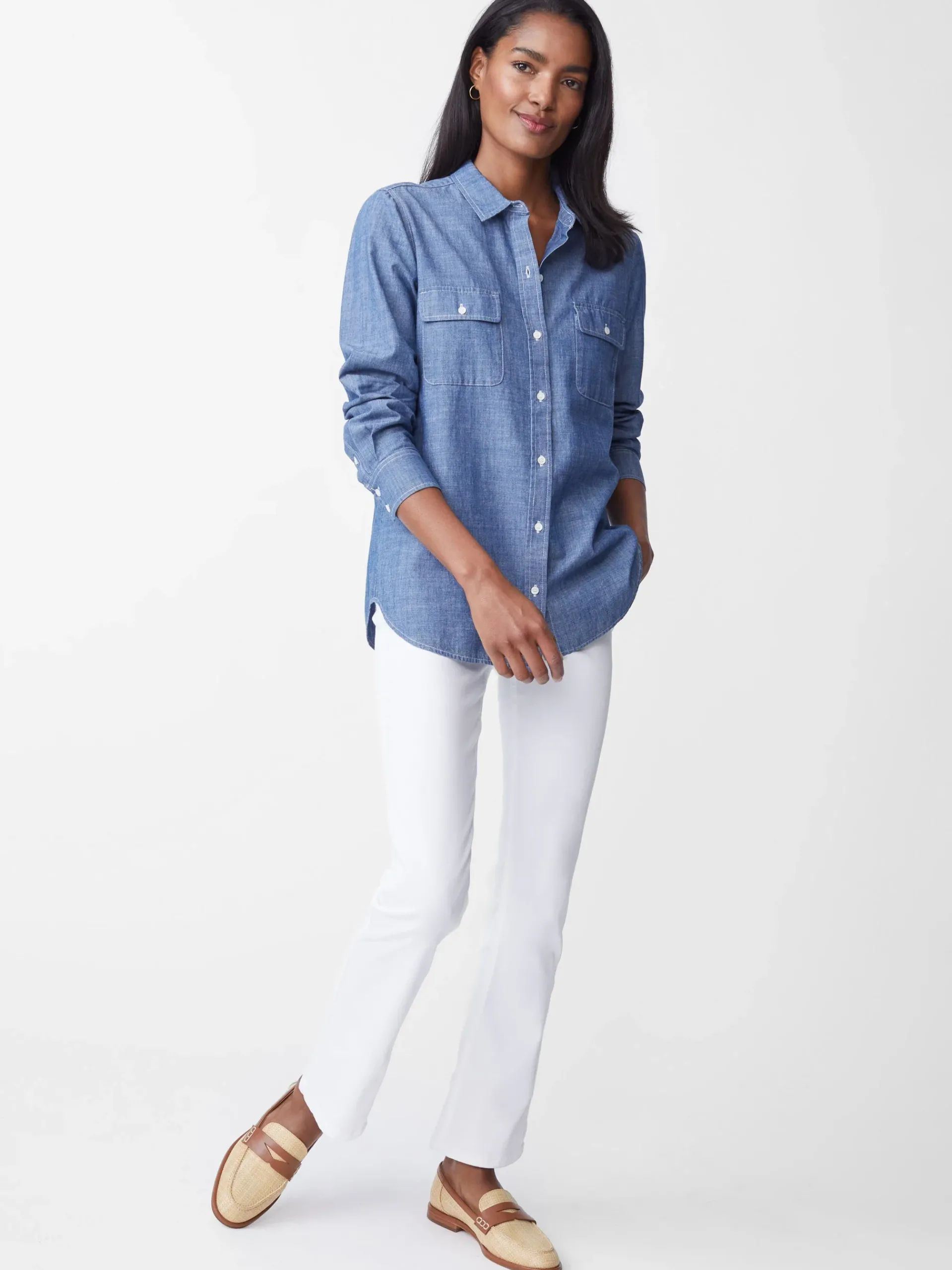 J.McLaughlin Miris Chambray Shirt-Women Tops
