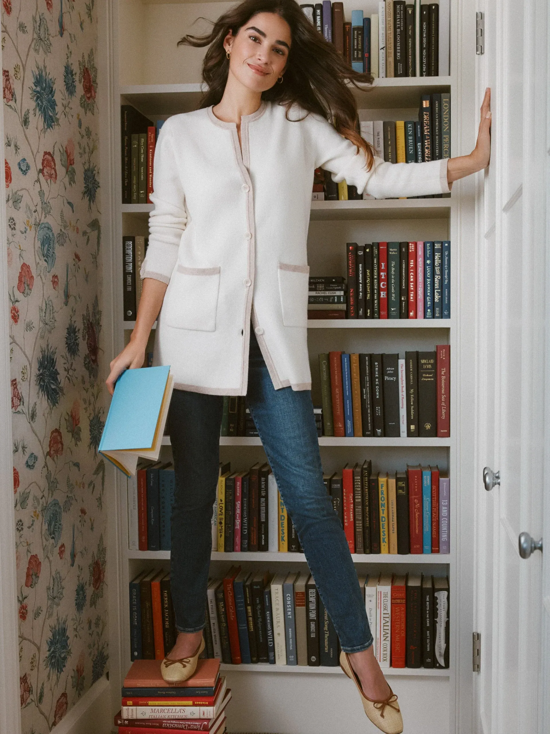 J.McLaughlin Nan Wool Cashmere Cardigan-Women Sweaters