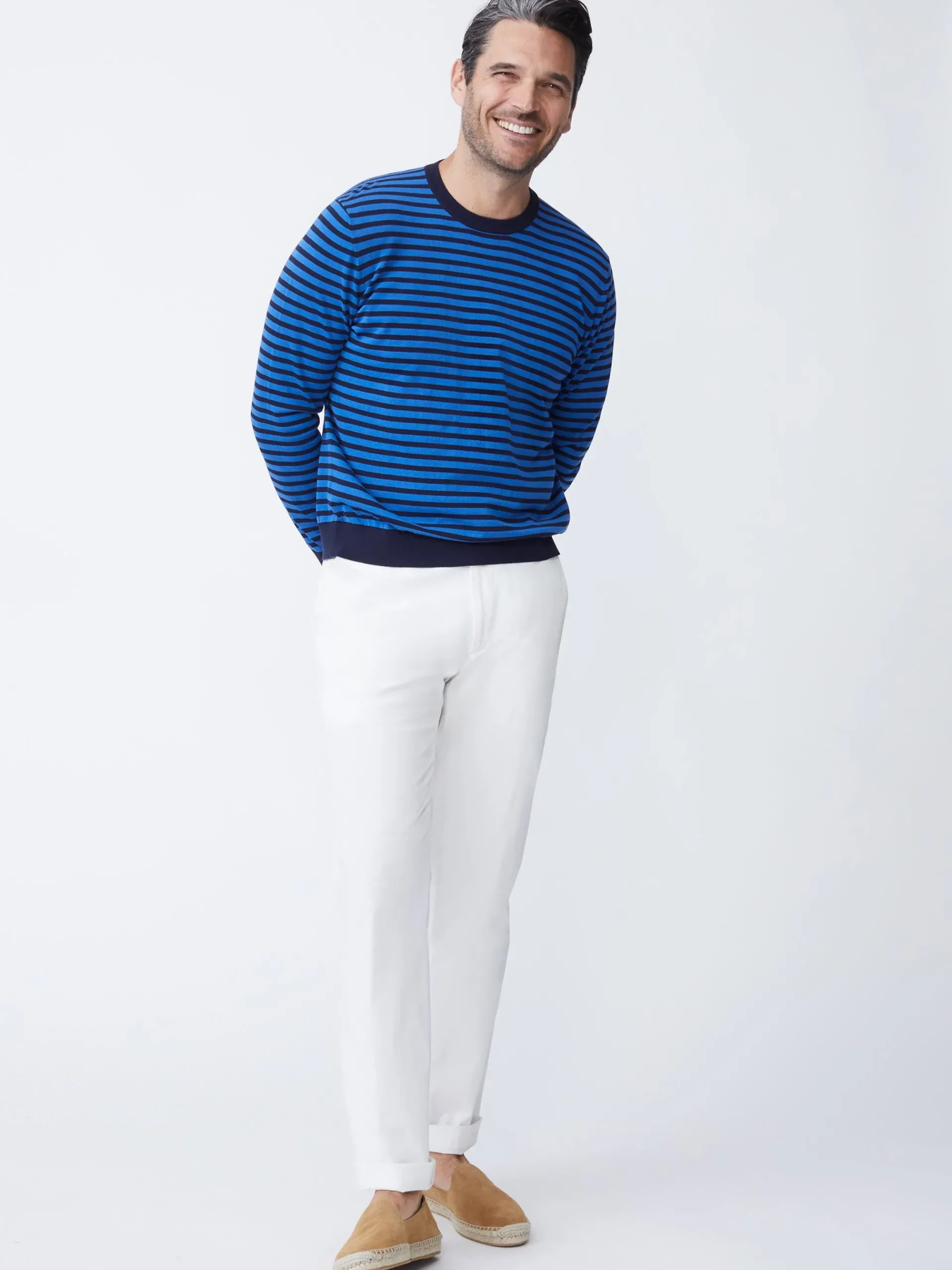 J.McLaughlin Nathan Sweater In Stripe- Sweaters