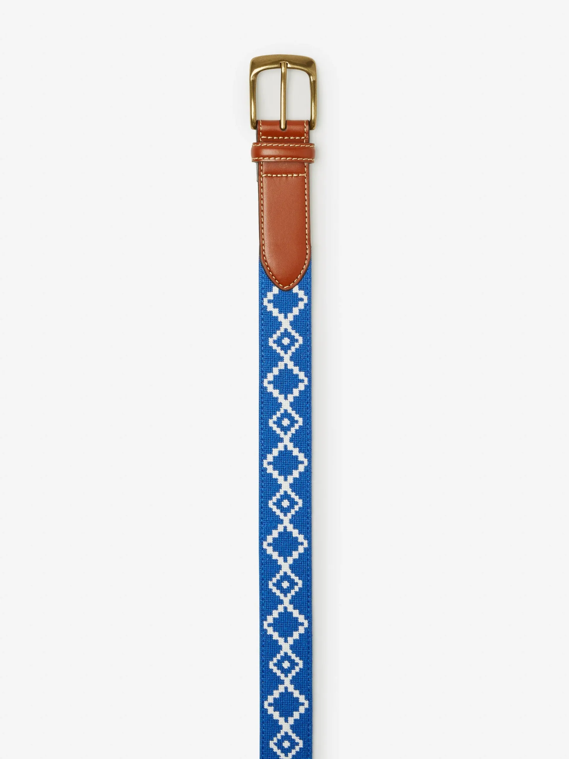 J.McLaughlin Needlepoint Belt In Geo Diamond- Shoes & Accessories|Belts