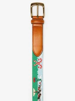 J.McLaughlin Needlepoint Belt In Santa Play Golf- Shoes & Accessories|Belts