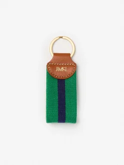 J.McLaughlin Needlepoint Keyfob In Stripe- Shoes & Accessories|Luggage & Travel