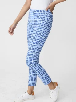 J.McLaughlin Newport Capri Pants In Painterly Check-Women Pants