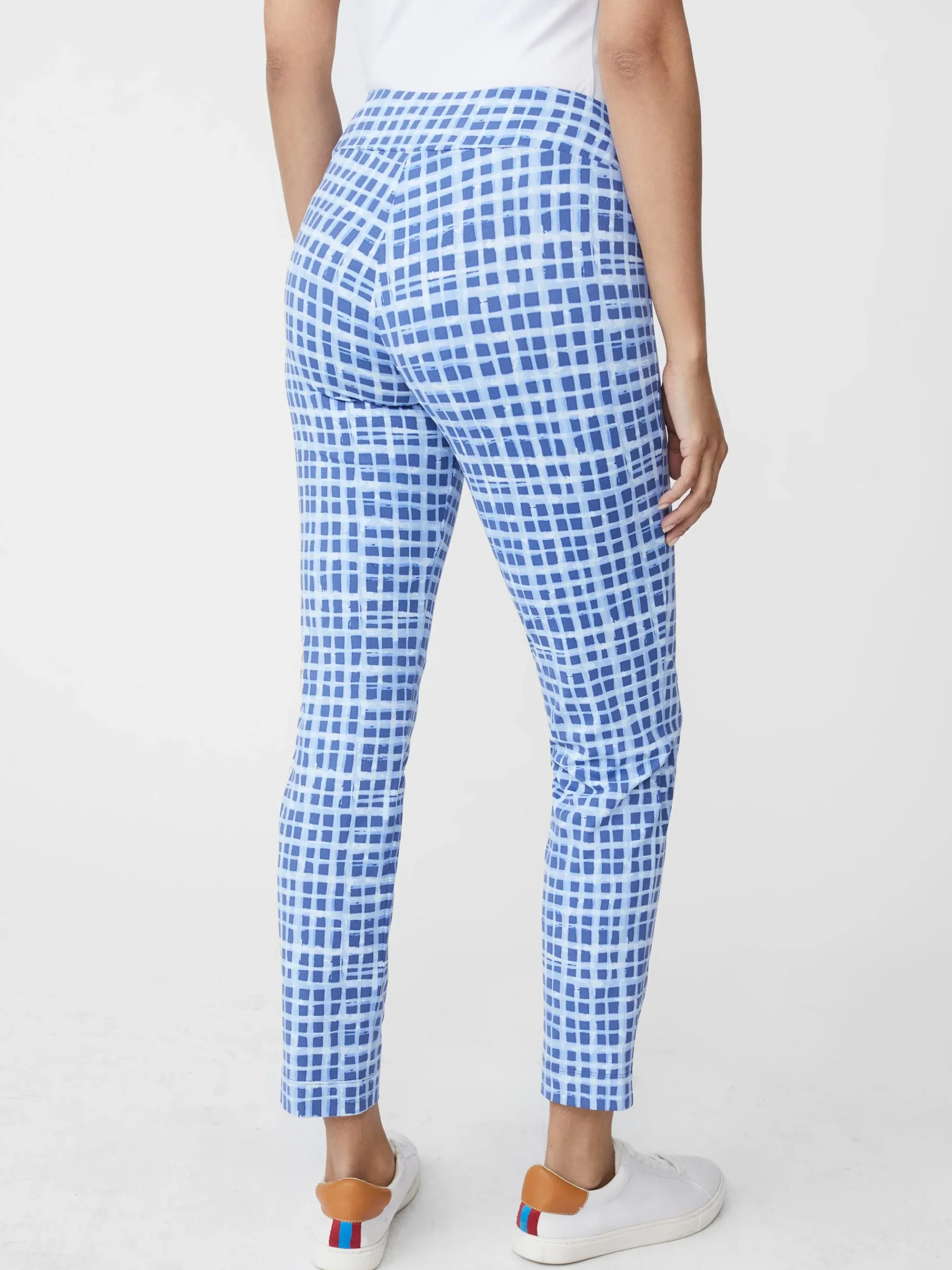 J.McLaughlin Newport Capri Pants In Painterly Check-Women Pants