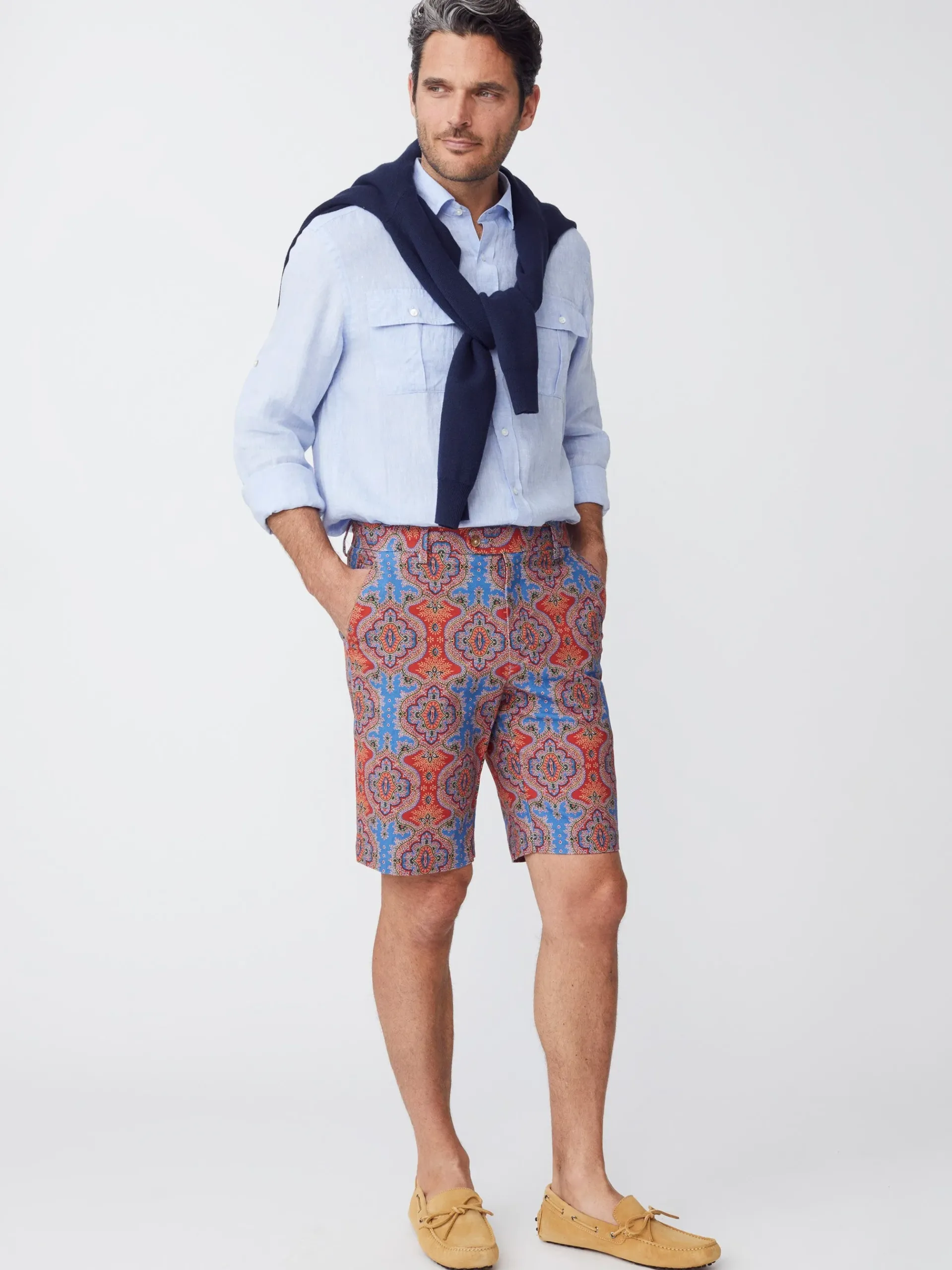 J.McLaughlin Oliver 9" Shorts In Barros Beach- Shorts