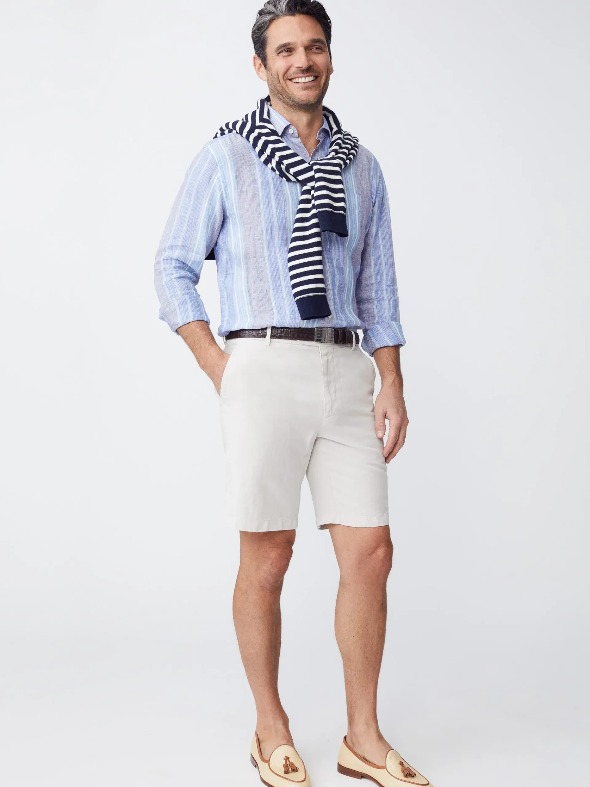 J.McLaughlin Oliver 9" Shorts In Italian Summer Twill- Shorts