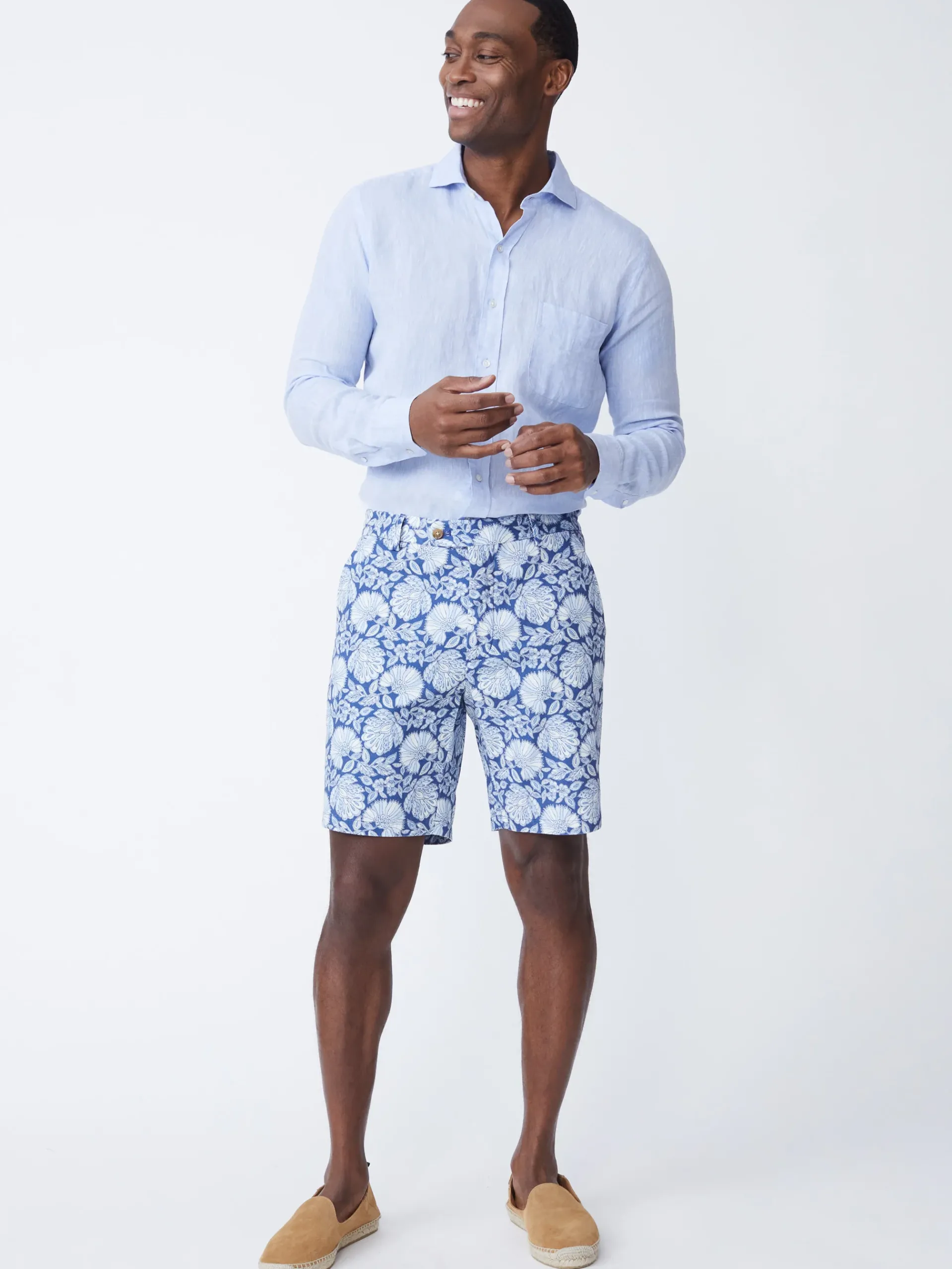 J.McLaughlin Oliver 9" Shorts In Palmilla- Shorts