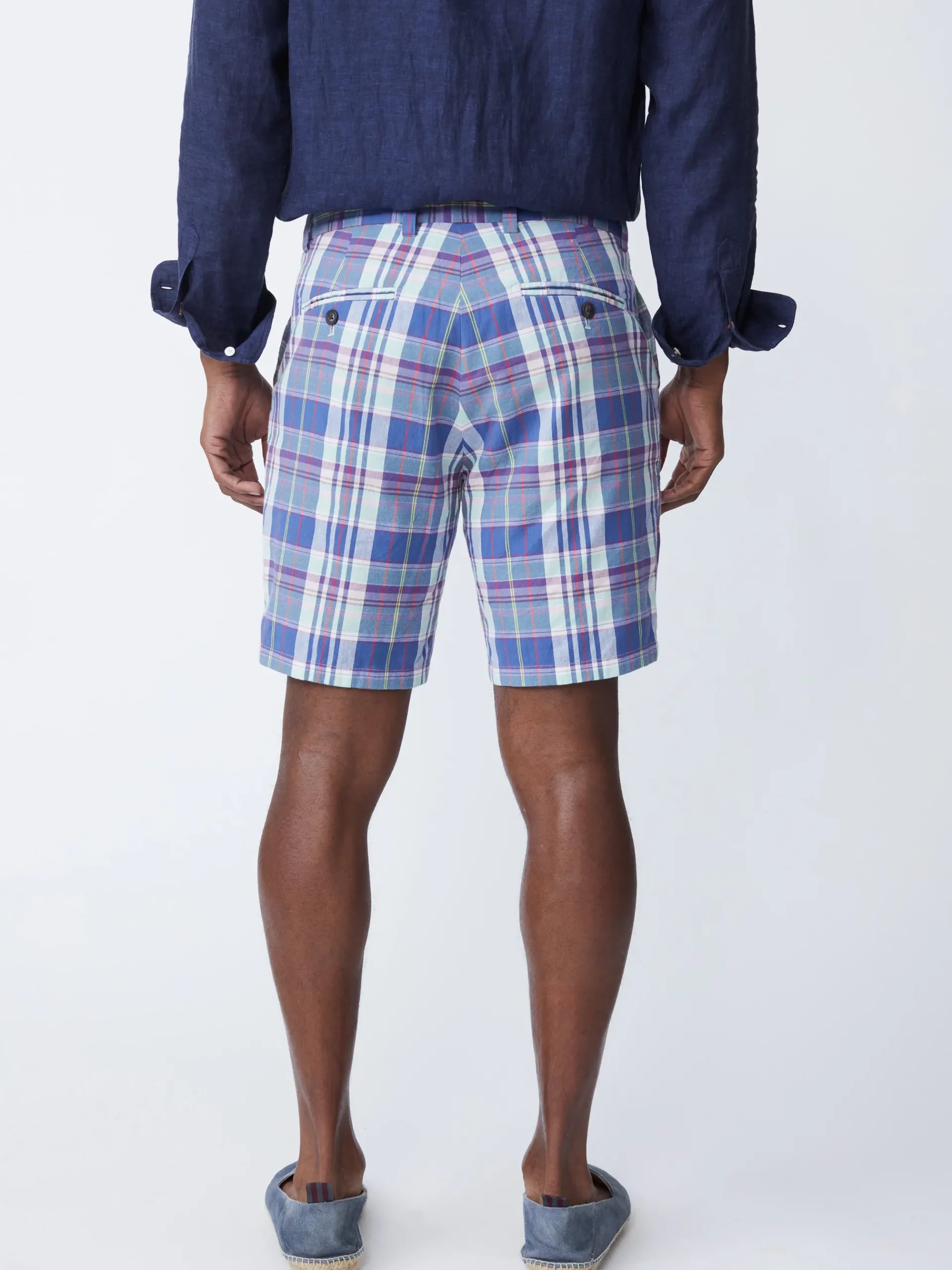 J.McLaughlin Oliver 9" Shorts In Plaid- Shorts