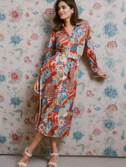 J.McLaughlin Pamela Dress In Terra Blossom-Women Dresses