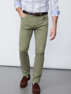 J.McLaughlin Parker 5-Pocket Straight Pants In Stretch Cotton Sateen- Pants