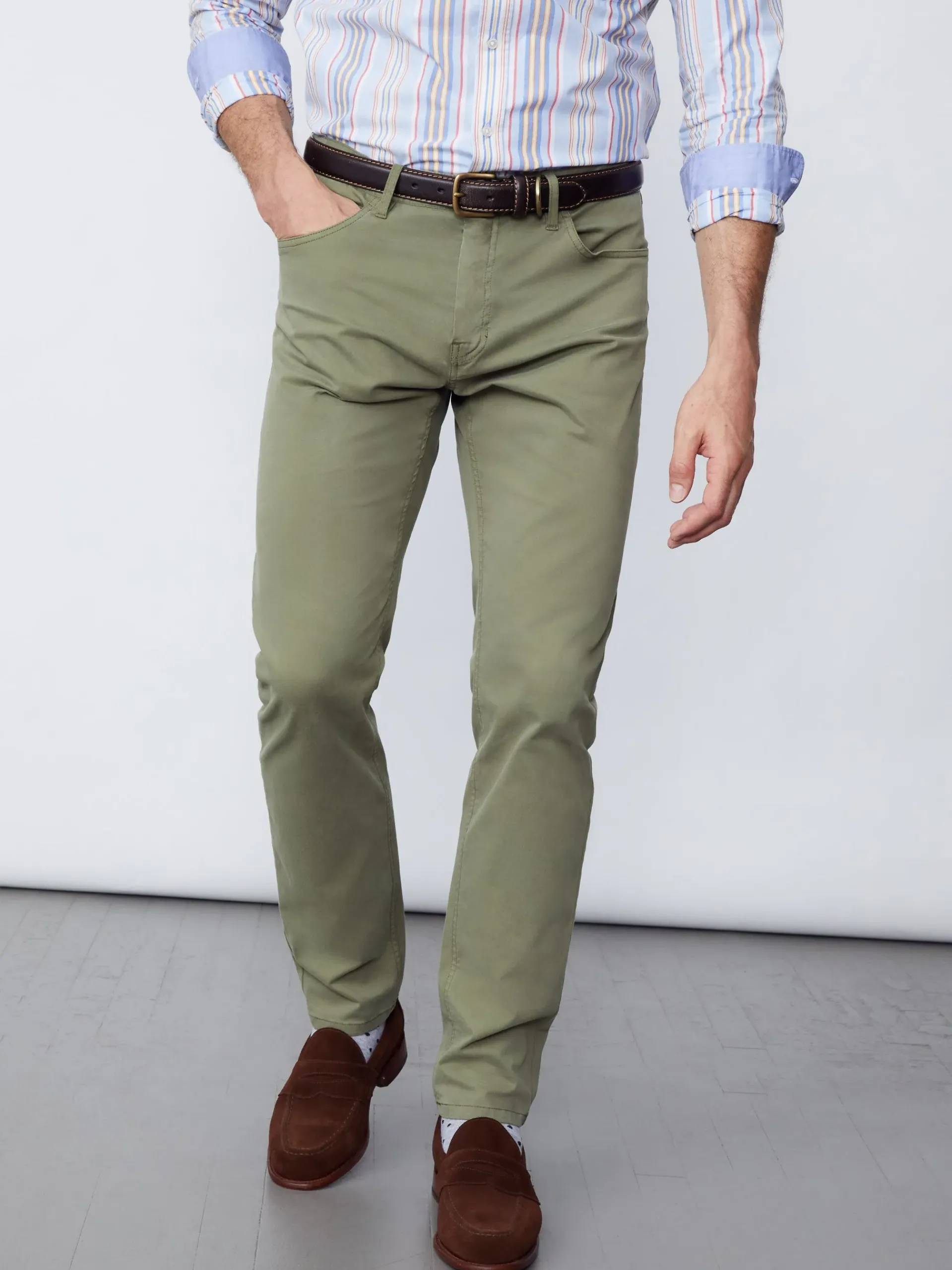 J.McLaughlin Parker 5-Pocket Straight Pants In Stretch Cotton Sateen- Pants