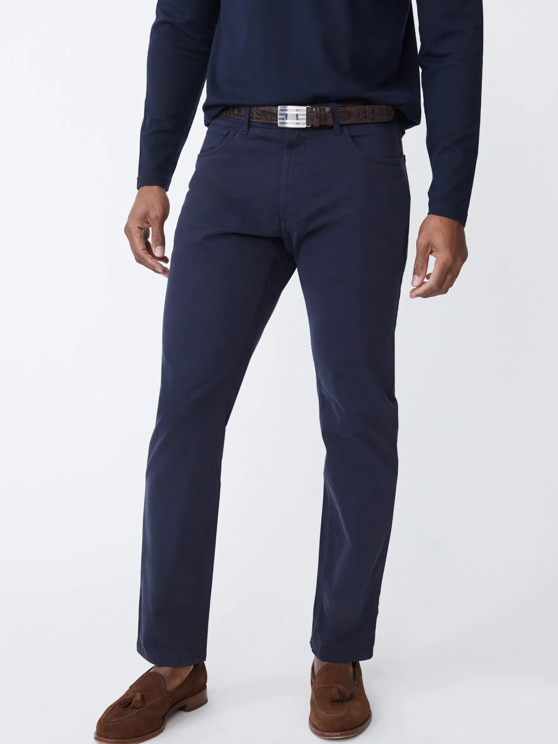 J.McLaughlin Parker 5-Pocket Straight Pants In Stretch Cotton Sateen- Pants