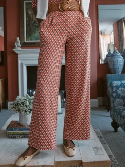 J.McLaughlin Pasha Pants In Mini Fernwood Geo-Women Suits & Sets|Pants