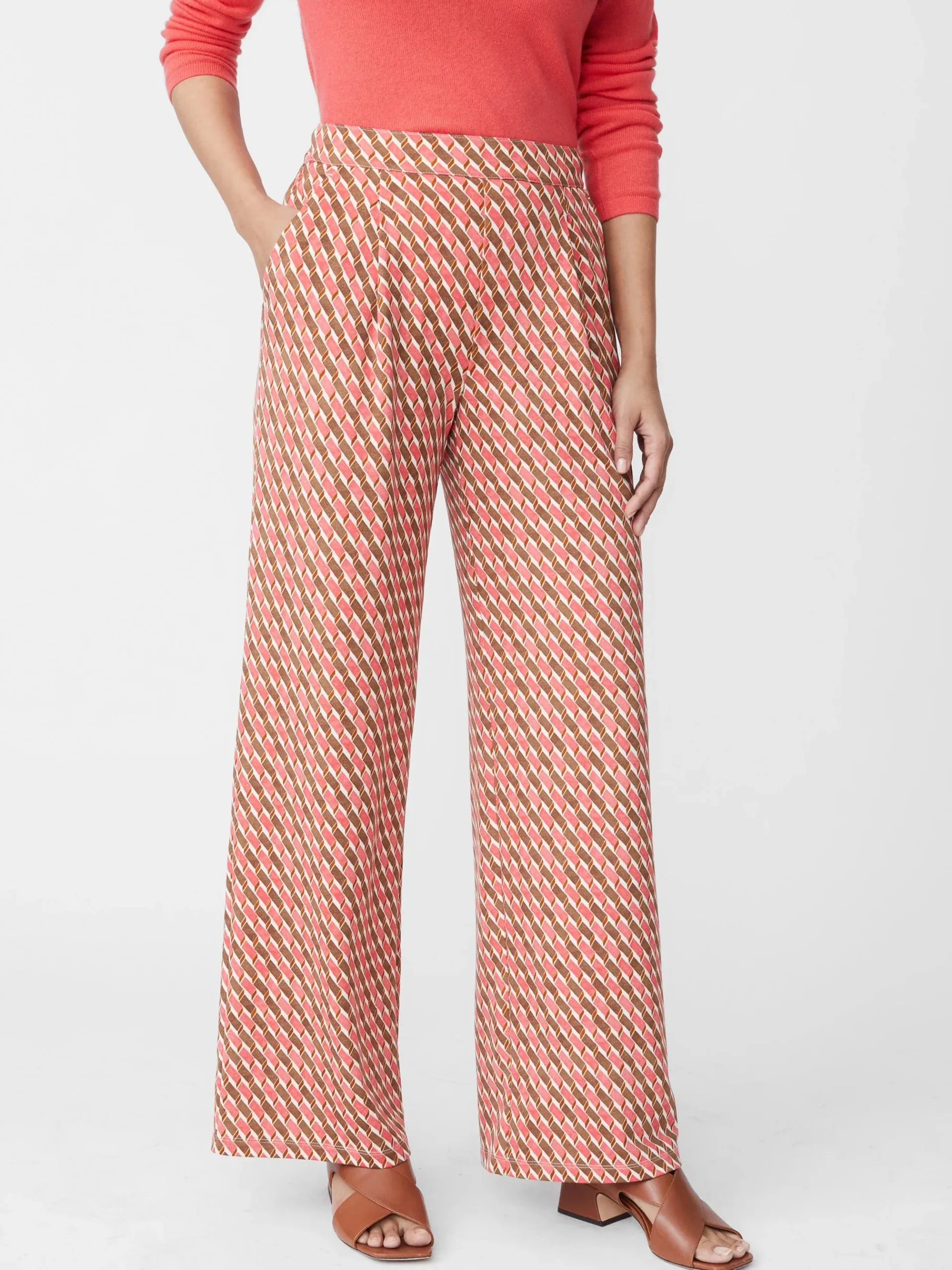 J.McLaughlin Pasha Pants In Mini Fernwood Geo-Women Suits & Sets|Pants