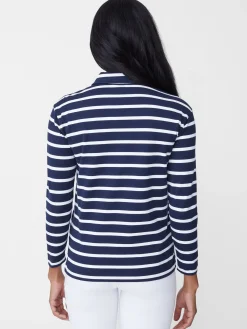 J.McLaughlin Poe Shirt In Stripe-Women Tops