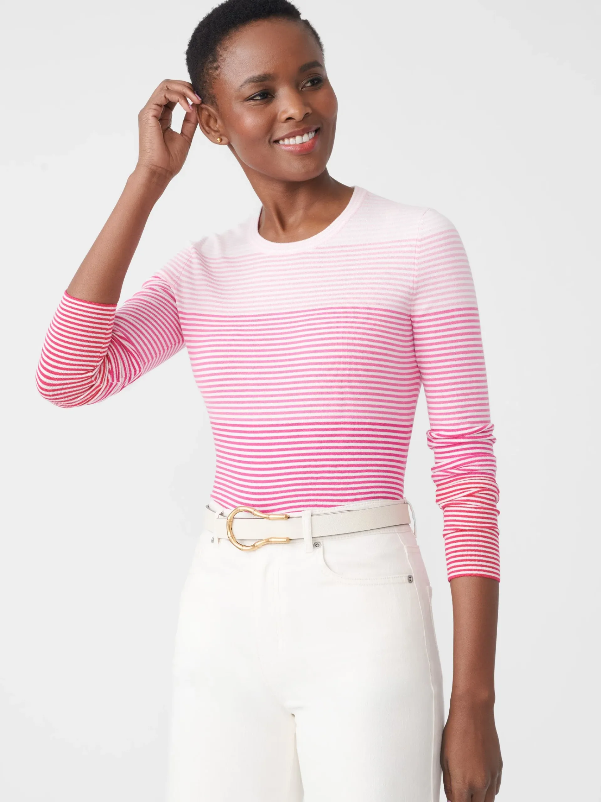 J.McLaughlin Poet Sweater In Stripe-Women Sweaters