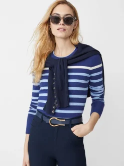 J.McLaughlin Poet Sweater In Stripe-Women Sweaters