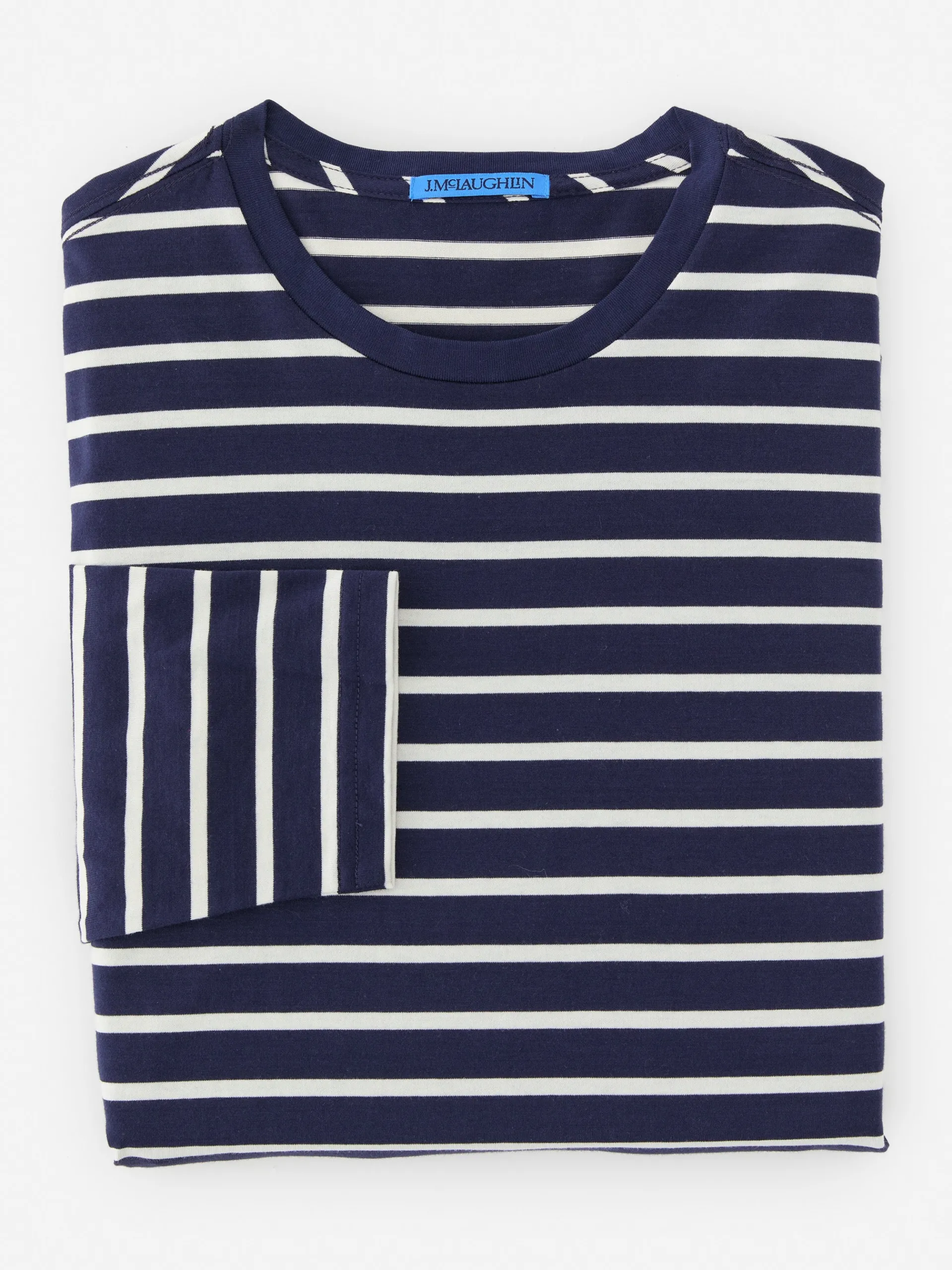 J.McLaughlin Ryan Pima Cotton Tee In Weston- Knits & Polos