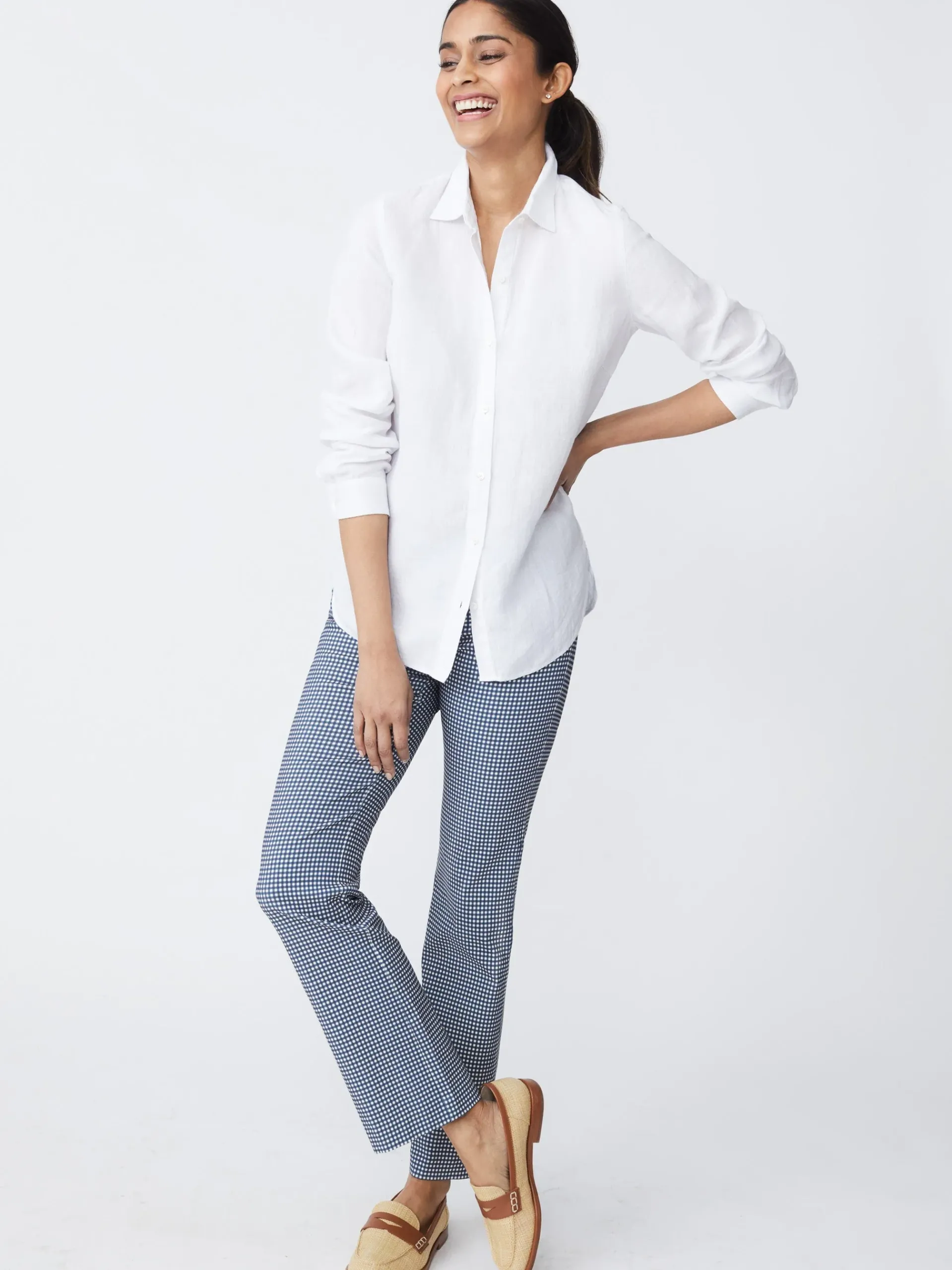 J.McLaughlin Rylie Pants In Cabana Gingham-Women Pants