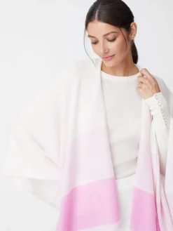 J.McLaughlin Sadie Cashmere Wrap In Block Stripe-Women Jackets & Outerwear|Sweaters