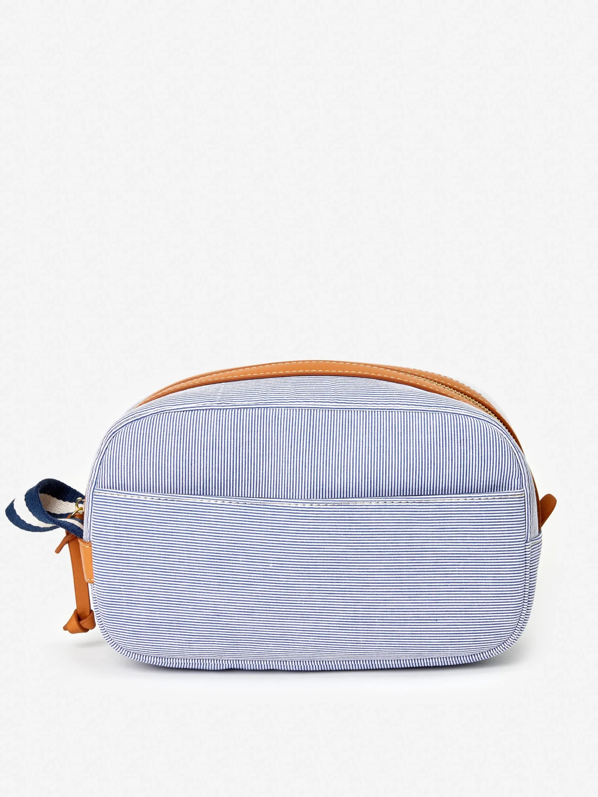 J.McLaughlin Shawn Seersucker Dopp Kit In Stripe- Shoes & Accessories|Luggage & Travel