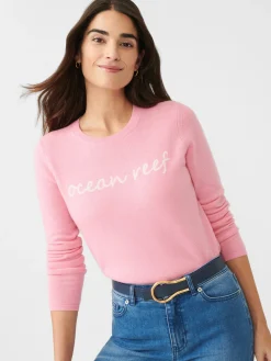 J.McLaughlin Shield Cashmere Sweater In Ocean Reef-Women Sweaters