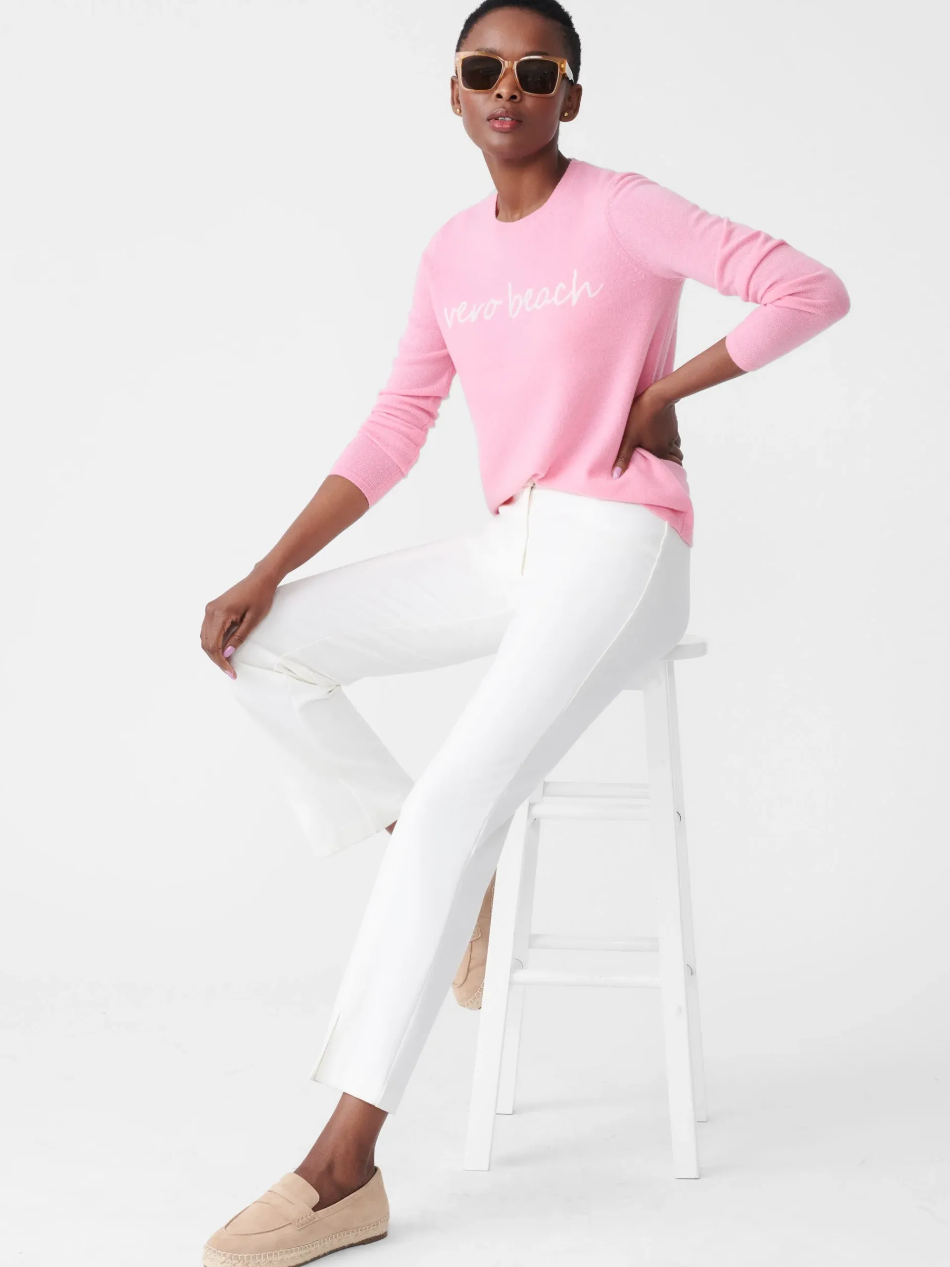 J.McLaughlin Shield Cashmere Sweater In Vero Beach-Women Sweaters