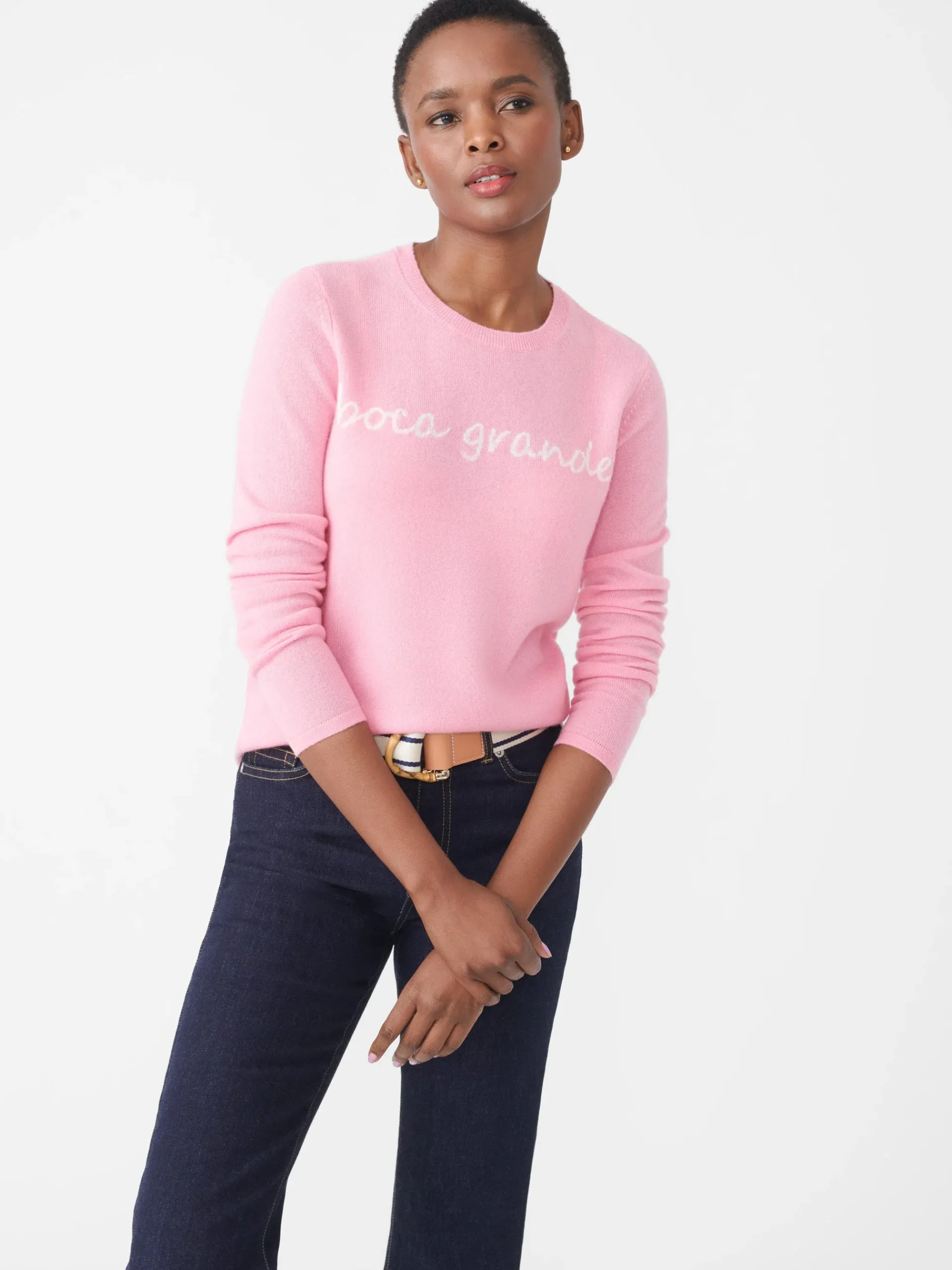 J.McLaughlin Shield Cashmere Sweater In Boca Grande-Women Sweaters
