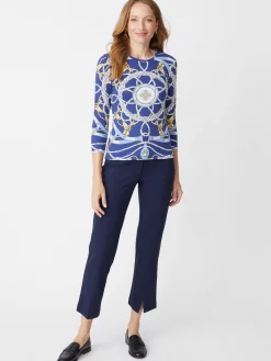 J.McLaughlin Signature Tee In Cornwall-Women Tops|Tees