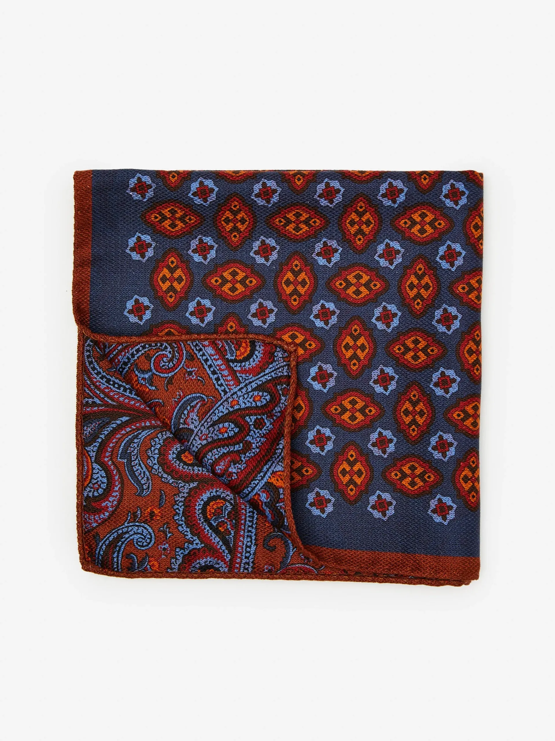 J.McLaughlin Silk Pocket Square In Foulard- Shoes & Accessories|Pocket Squares