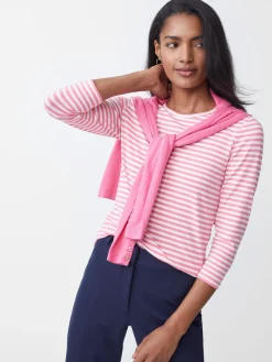 J.McLaughlin Sinclair Tee In Stripe-Women Tops|Tees