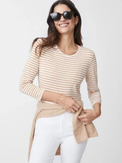 J.McLaughlin Sinclair Tee In Stripe-Women Tops|Tees